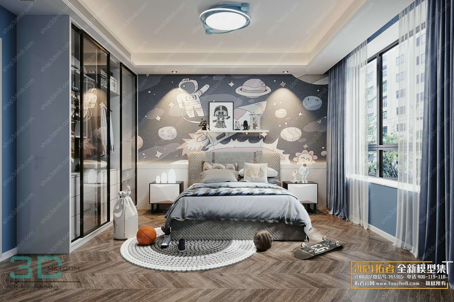 Bedroom Childrens 04 3dsmax File Free Download