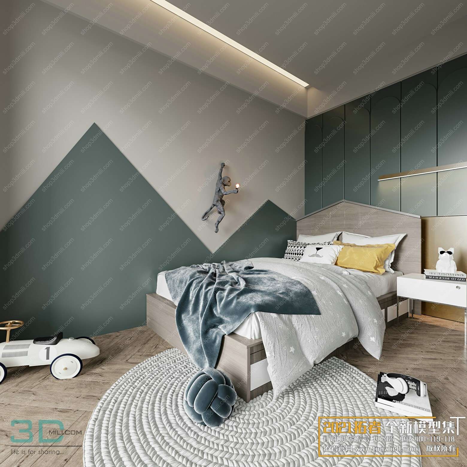 Bedroom Childrens 26 3dsmax File Free Download