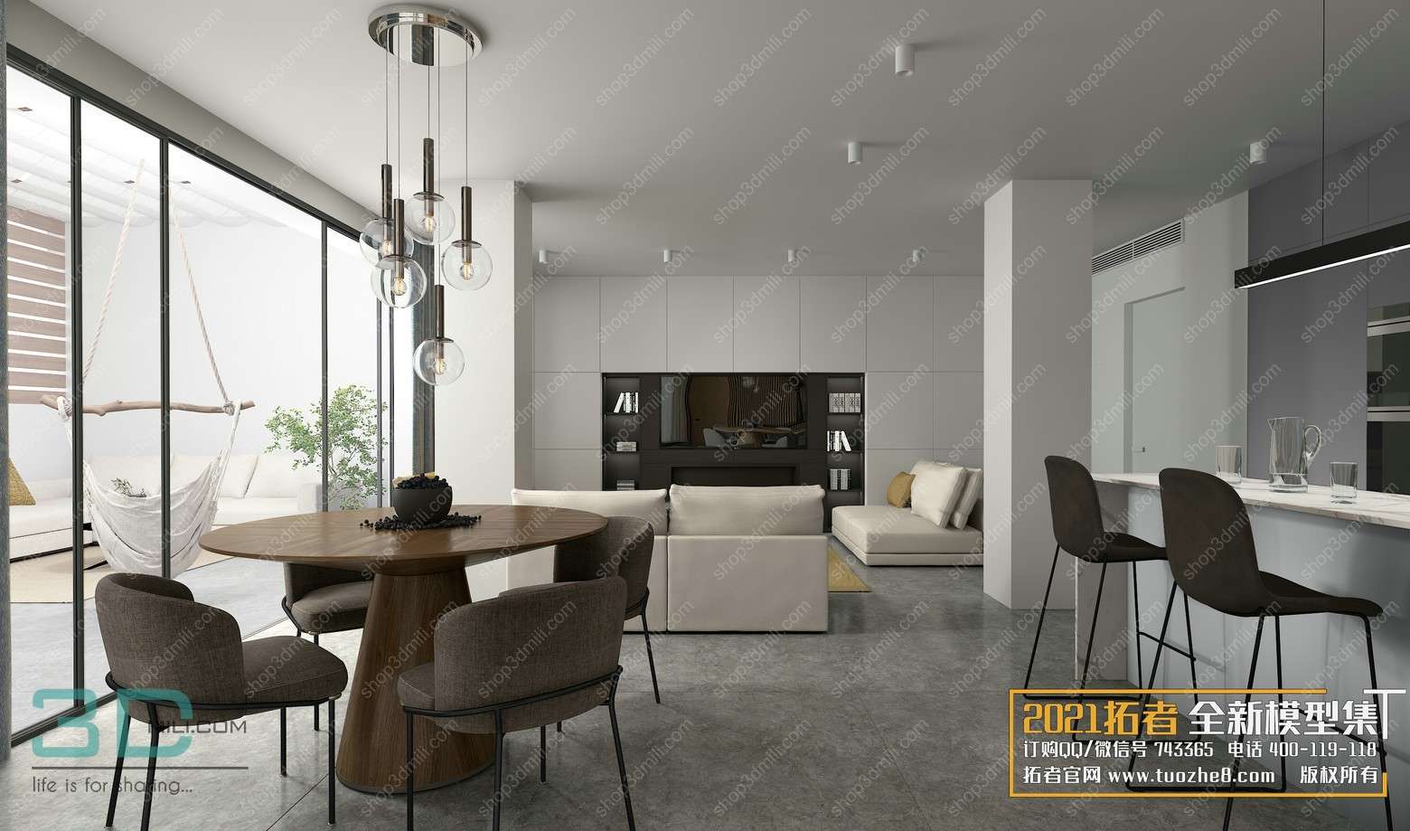 Dining Room 38 3D Model 3dsmax File Free Download