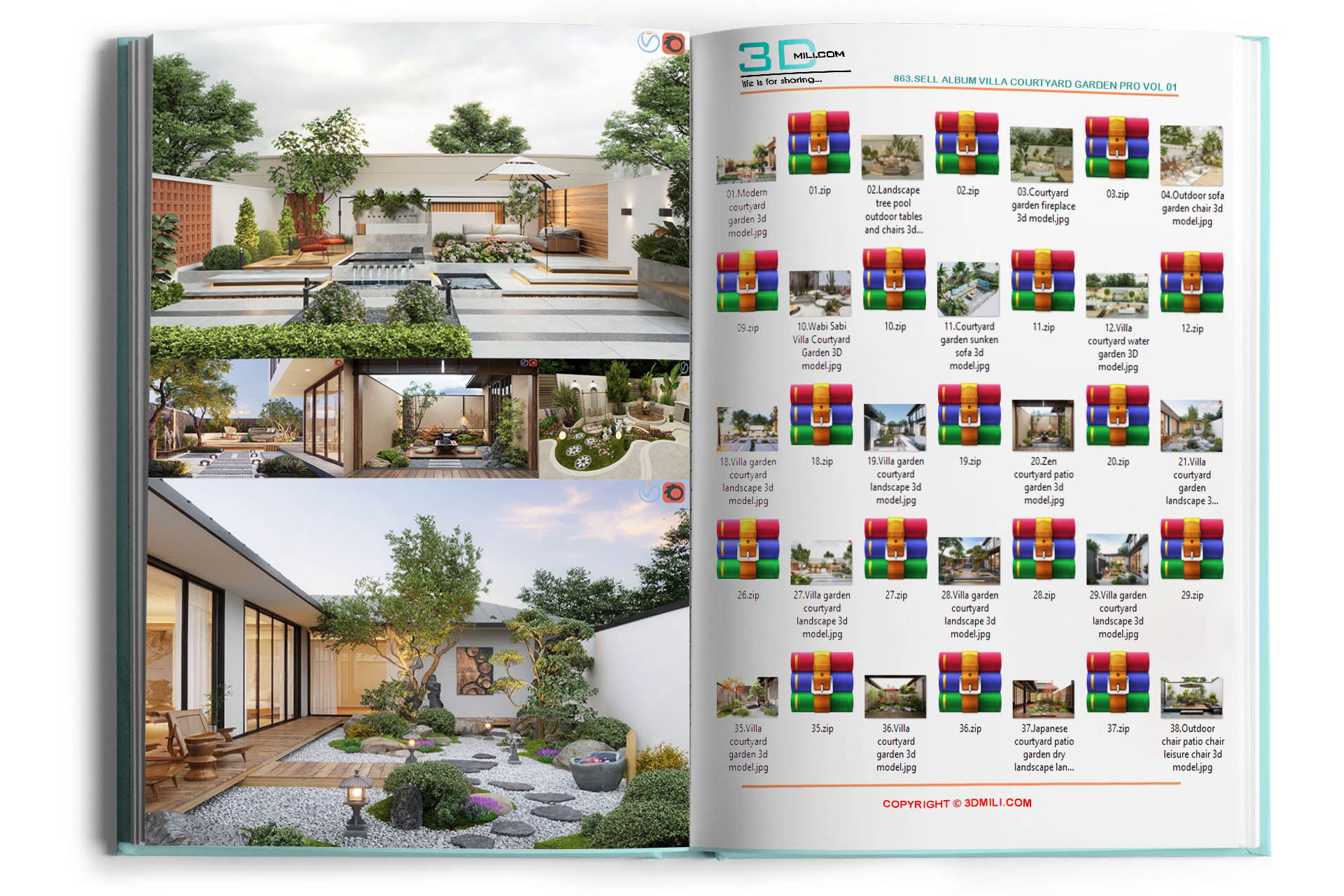 863.Sell Album Villa Courtyard Garden PRO Vol 01